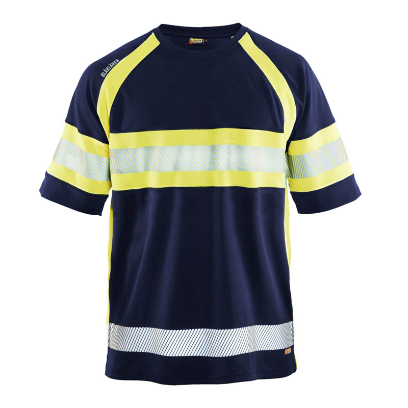 Blaklader UV T-Shirt High Vis Marineblau/Gelb 4XL